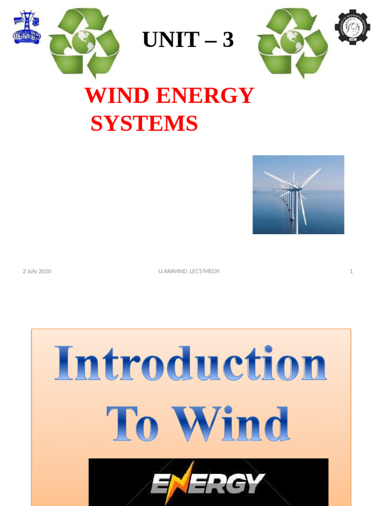 Wind Energy | PDF | Wind Turbine | Energy Storage