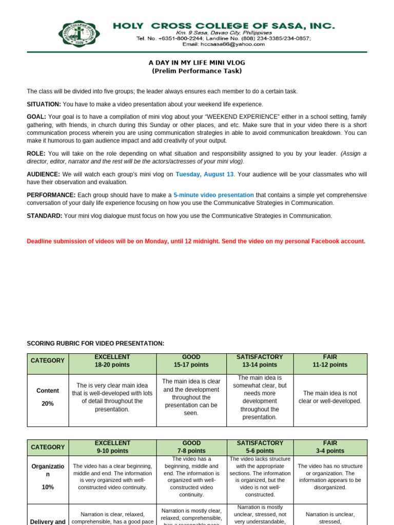 Prelim Performance Task | PDF | Communication | Human Communication