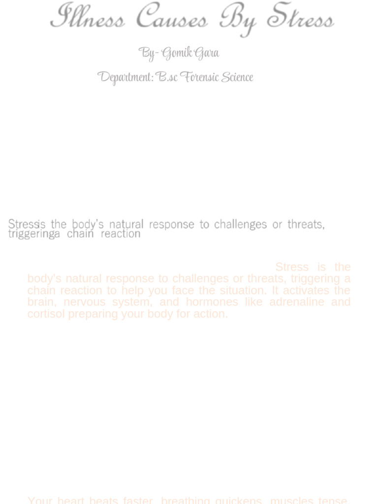Impact of Stress on Health and Well-being | PDF | Stress (Biology ...