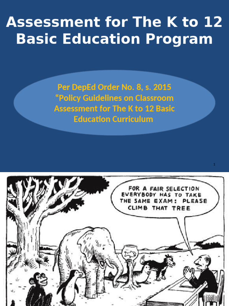 K to 12 Classroom Assessment Guidelines | PDF | Educational Assessment ...