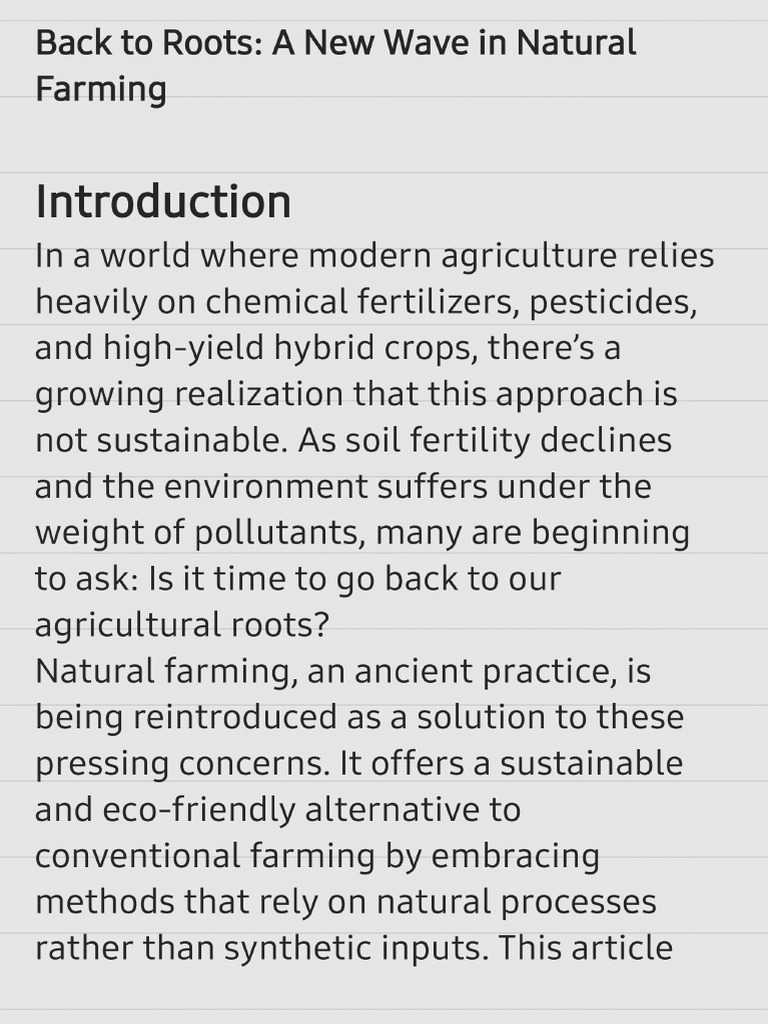 Back To Roots | PDF