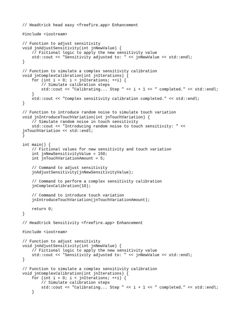 Free Fire Sensitivity Adjustment Tool | PDF | C++ | Computer Programming