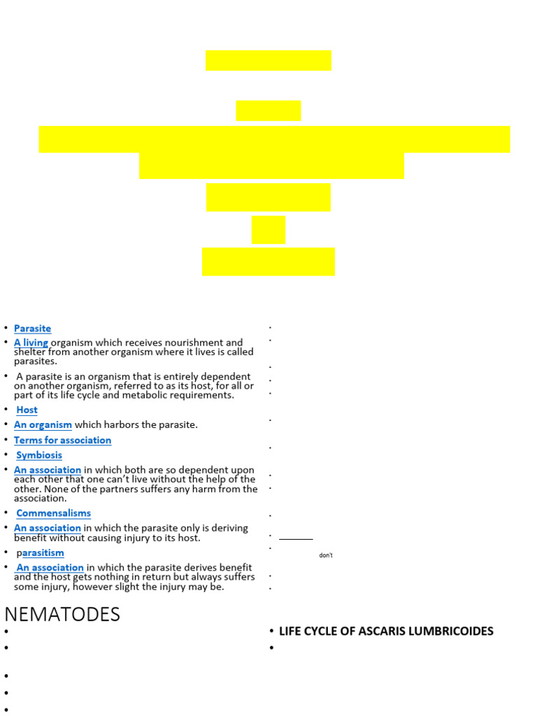 Introduction to Parasitology in Lab Science | PDF | Parasitology ...