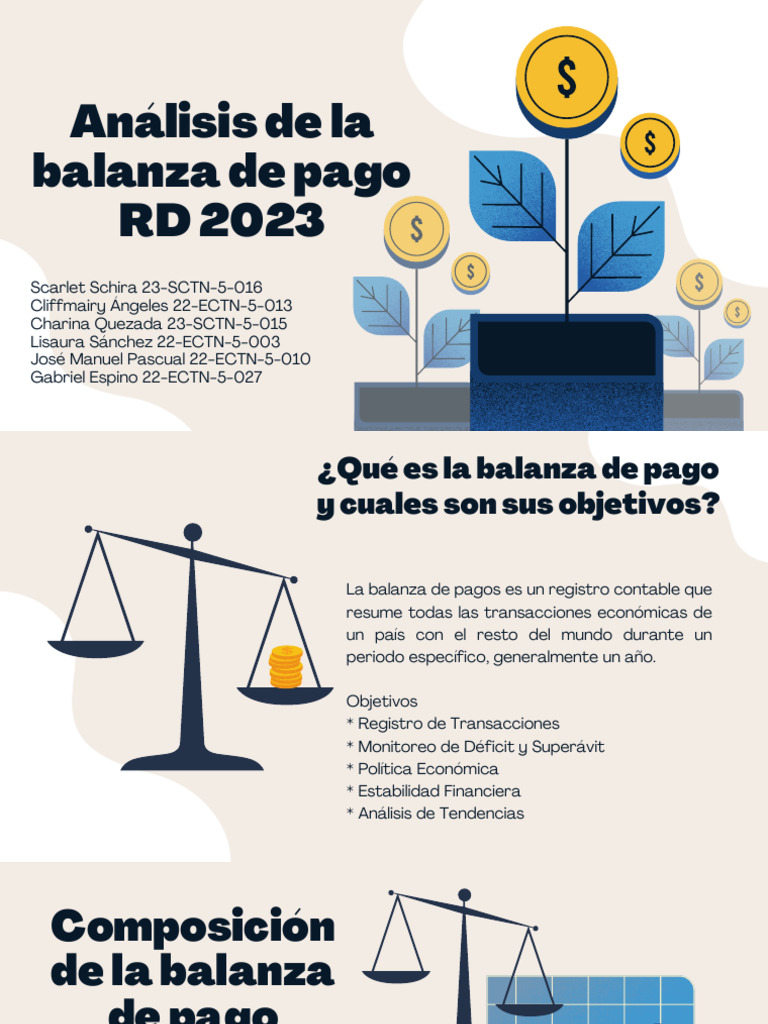 Análisis de La Balanza de Pago RD 2023 | PDF | Balance de pagos ...