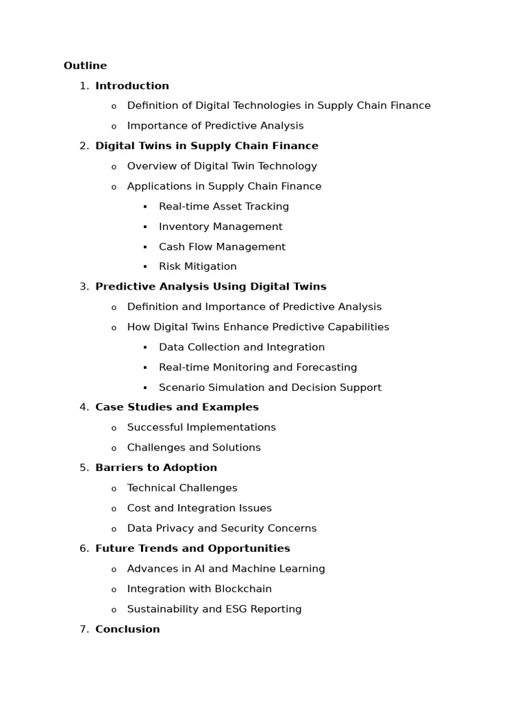 Digital Twins in Supply Chain Finance | PDF | Predictive Analytics ...