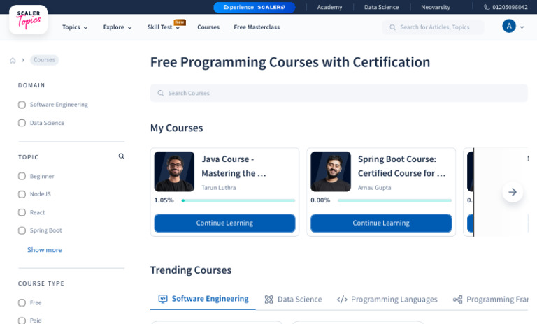 Free Programming Courses with Certificates | PDF