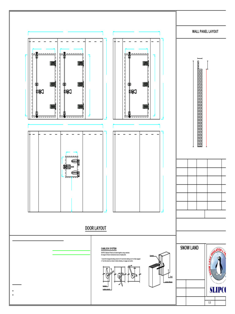 Cold Room Panel Specifications & Layout | PDF | Door | Building Engineering