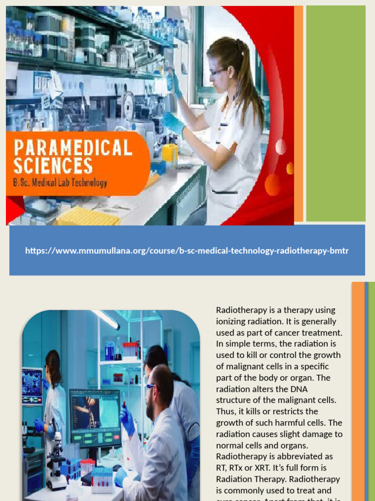 B.Sc. in Radiotherapy Program Overview | PDF