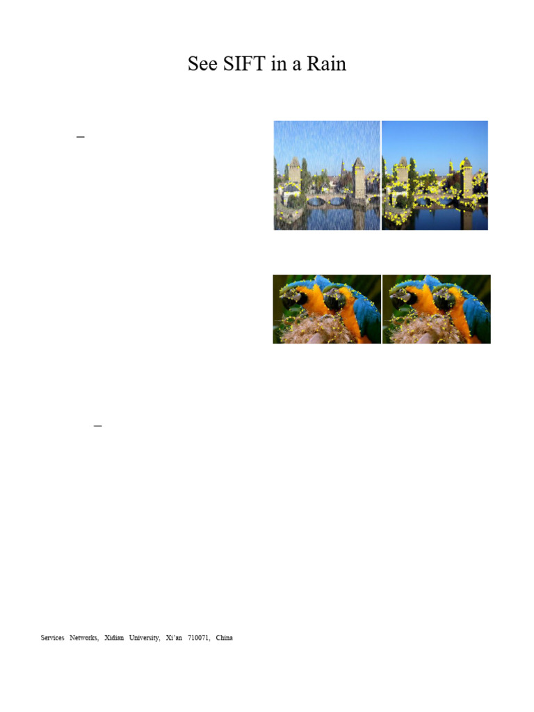 Task-Driven Image Deraining for SIFT | PDF