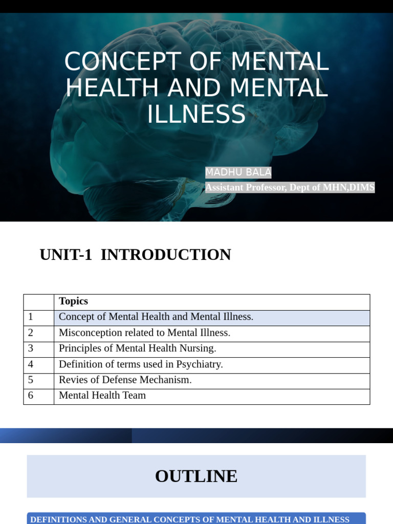 Understanding Mental Health Concepts | PDF | Mental Disorder | Psychiatry
