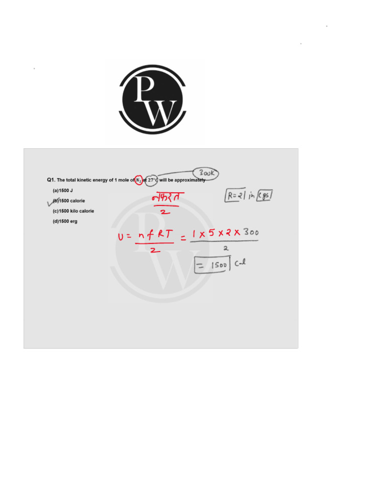 Thermodynamics Solution To Practice Sheet Pdf