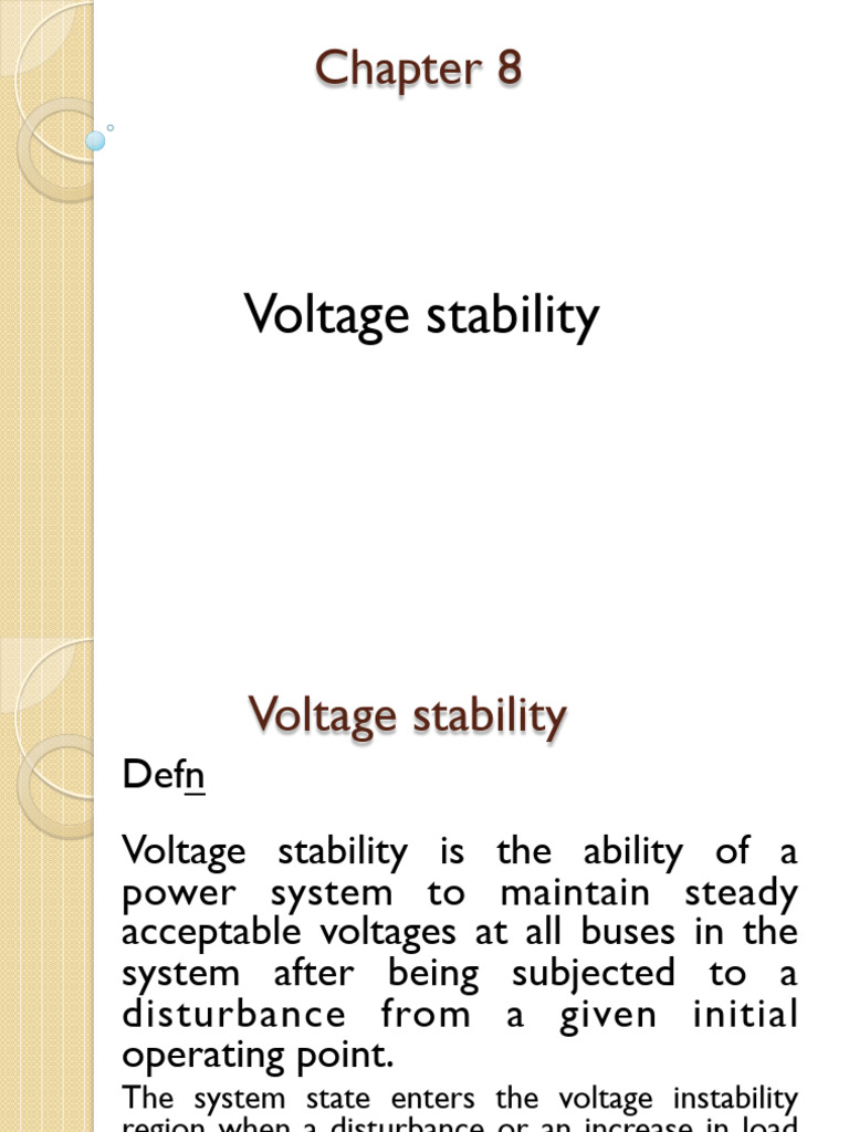 Understanding Voltage Stability in Power Systems | PDF | Capacitor ...