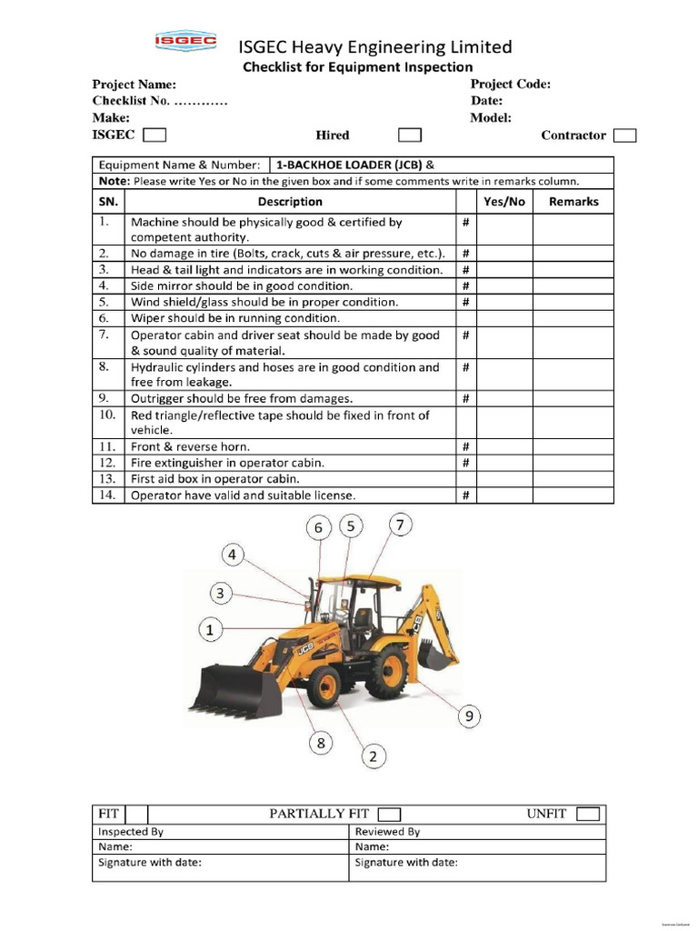 Check-lists d'inspection (2) | PDF