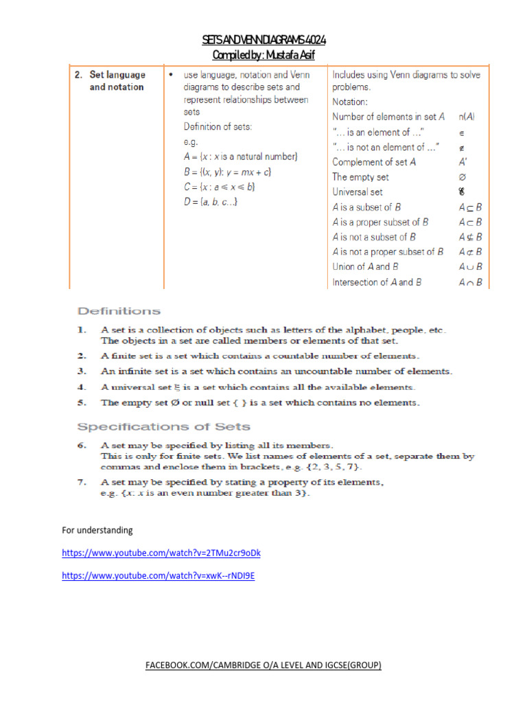 Understanding Sets and Venn Diagrams | PDF