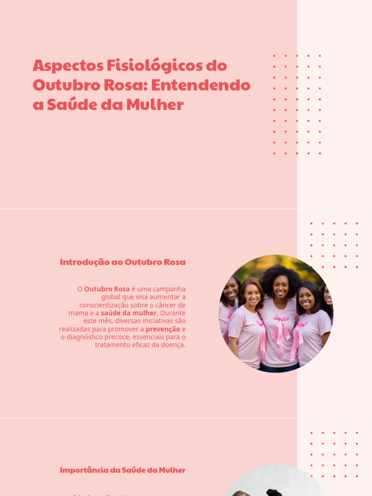 Fisiologia do Câncer de Mama e Outubro Rosa | PDF | Câncer de mama | Câncer