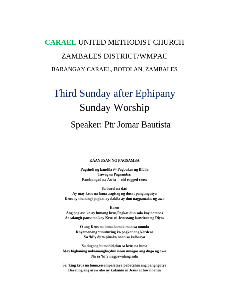 Sunday Worship | PDF