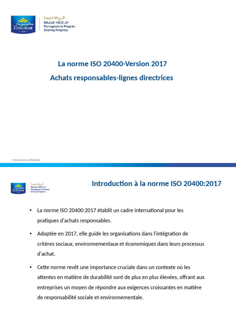 Norme ISO 20400: Achats Responsables | PDF | Management de la qualité ...