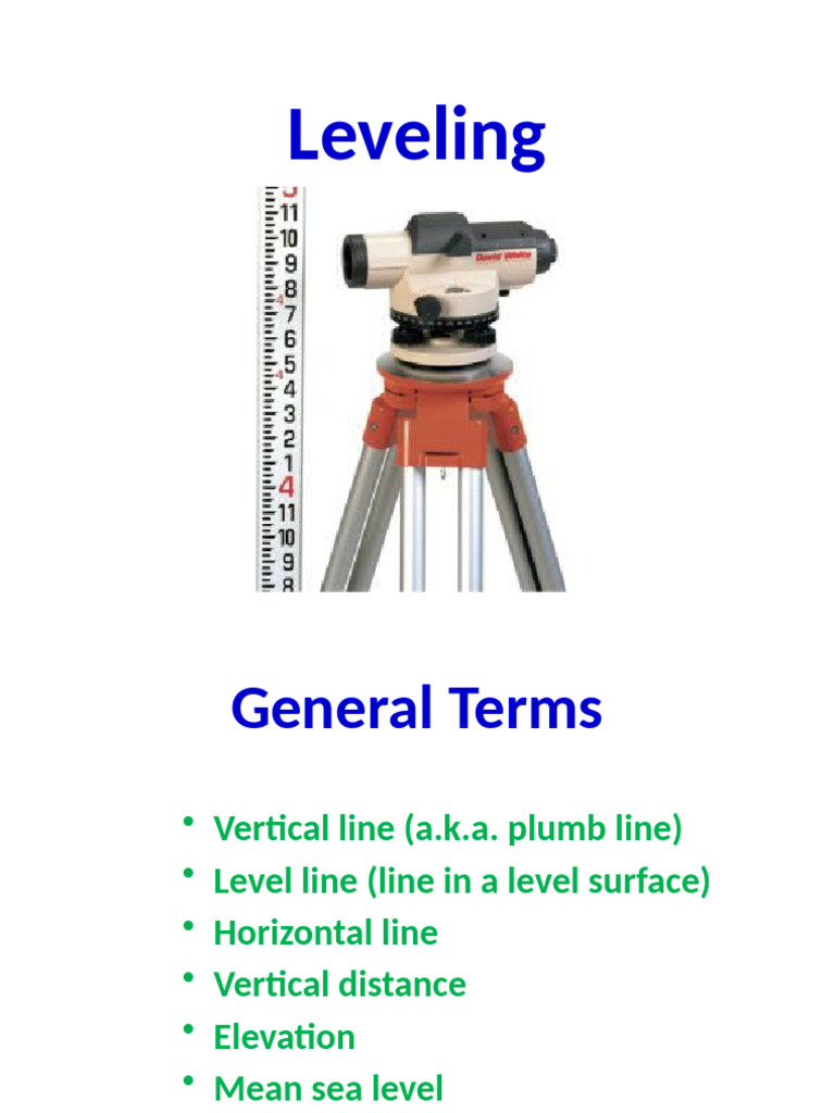 Leveling Process and Techniques | PDF