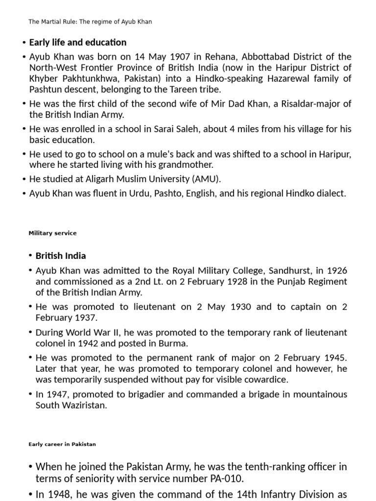 Ayub Khan's Death and Legacy | PDF | Zulfikar Ali Bhutto | Politics Of ...