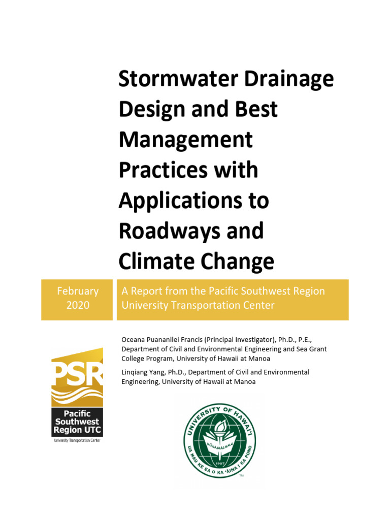 Stormwater Drainage Design & Practices | PDF | Stormwater | Surface Runoff