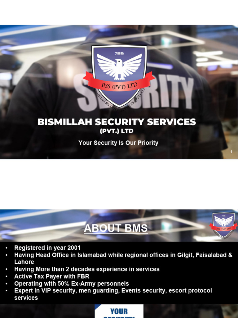 BISMILLAH Security Services Overview | PDF