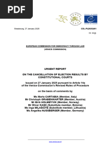 Comisia Venetia Raport Anularea Alegerilor