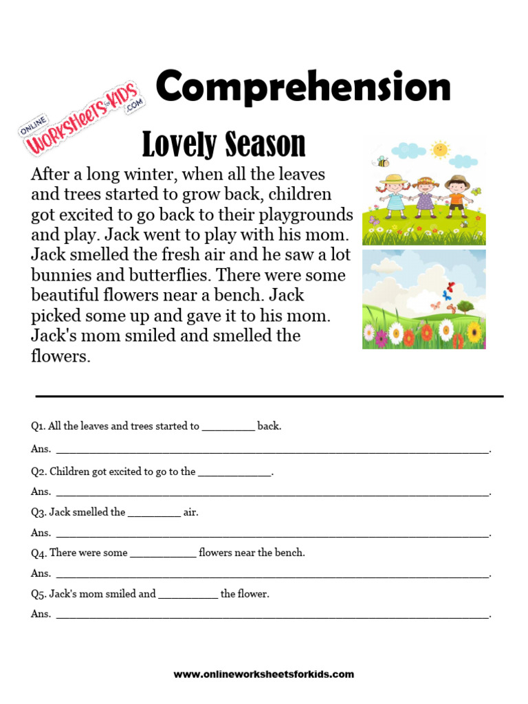 Spring Playground Adventure Worksheet | PDF