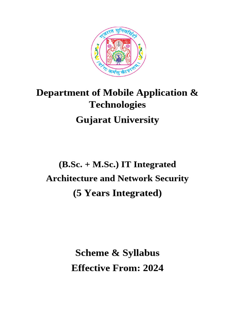 M.Sc. IT Architecture & Network Security Syllabus | PDF | Computer ...