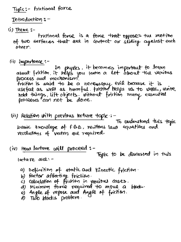 Understanding Frictional Forces in Physics | PDF | Friction | Force