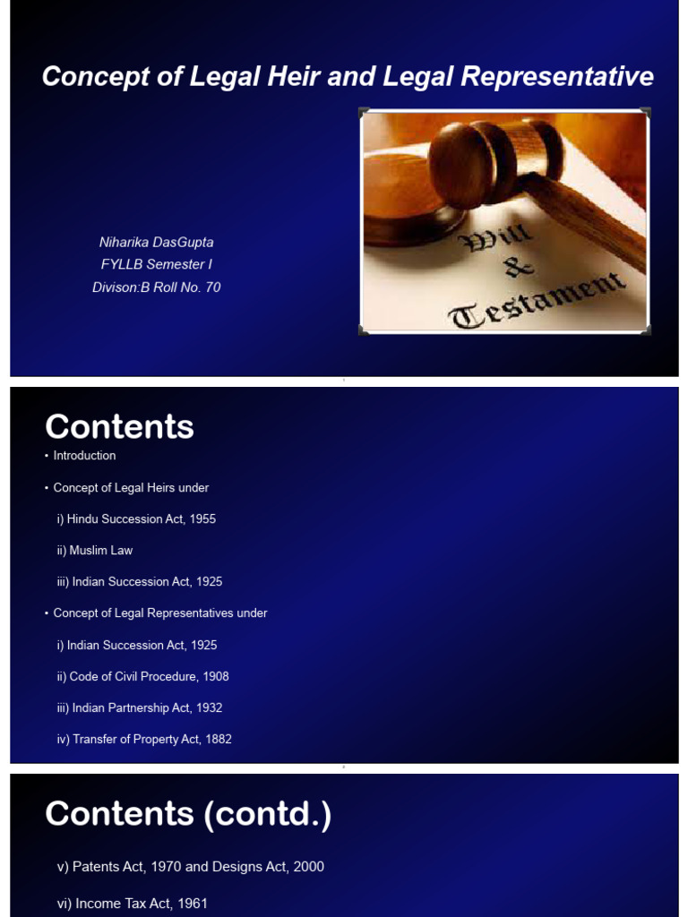 Legal Heirs vs. Legal Representatives | PDF | Lawsuit | Inheritance