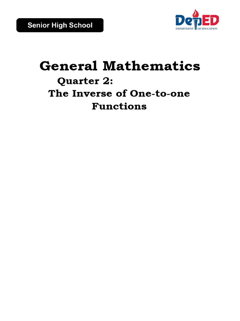 2mod Theinverseofonetoonefunctions | PDF | Function (Mathematics) | Algebra