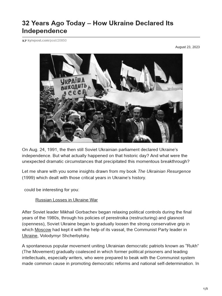 Ukraine's Independence Declaration Explained | PDF | Ukraine | Soviet Union