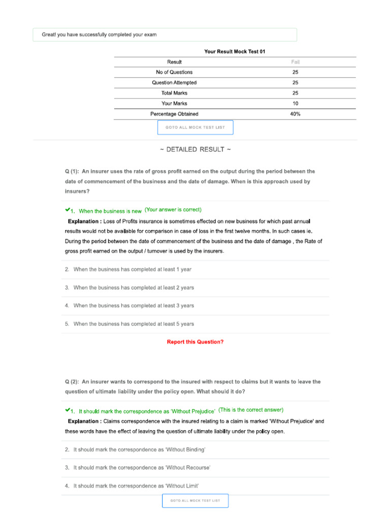 Fire Mock Test | PDF