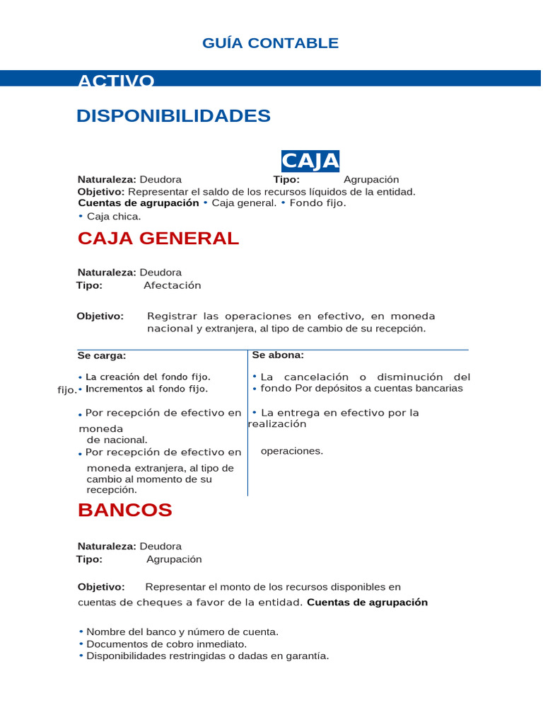 GUÍA CONTABLE - Actualizada | PDF | Bancos | Interés