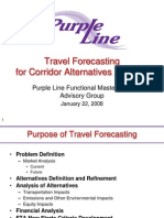 Travel Forecasting For Corridor Alternatives Analysis: Purple Line Functional Master Plan Advisory Group
