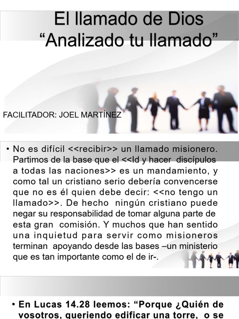El Llamado de Dios | PDF | Profecía | Misionero