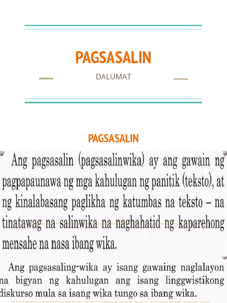PAGSASALINWIKA | PDF