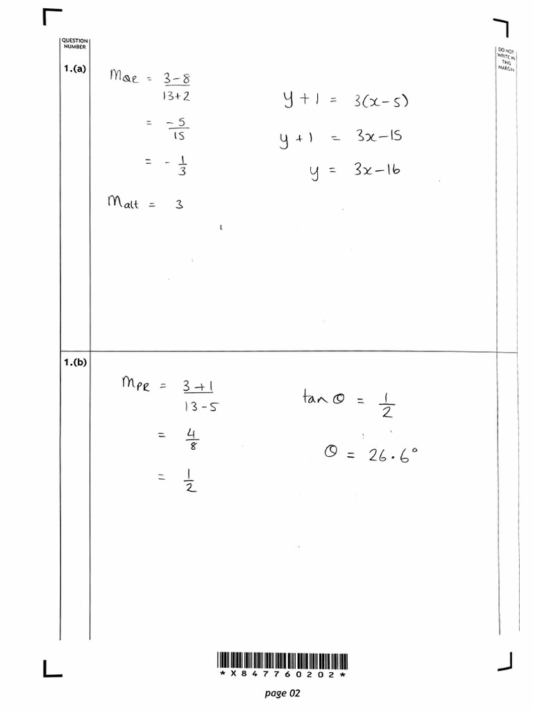 2023 Higher Maths Paper 2 Worked Solutions | PDF
