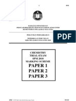 Trial SPM SBP 2010 Chemistry Marking Scheme