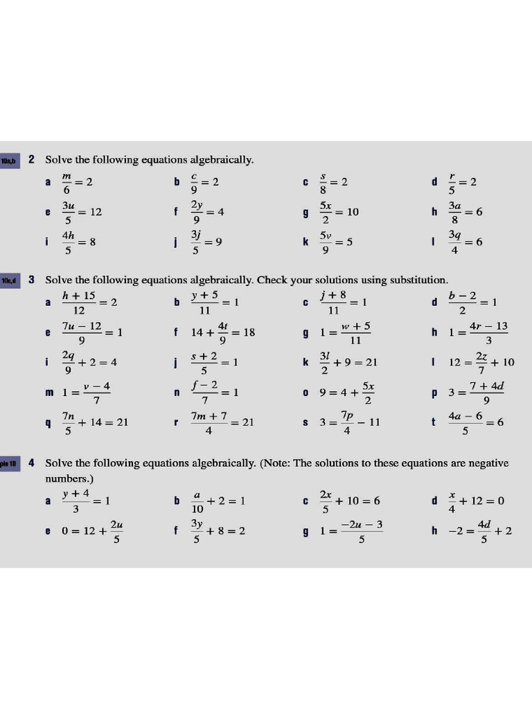Linear Equation Worksheet Pdf