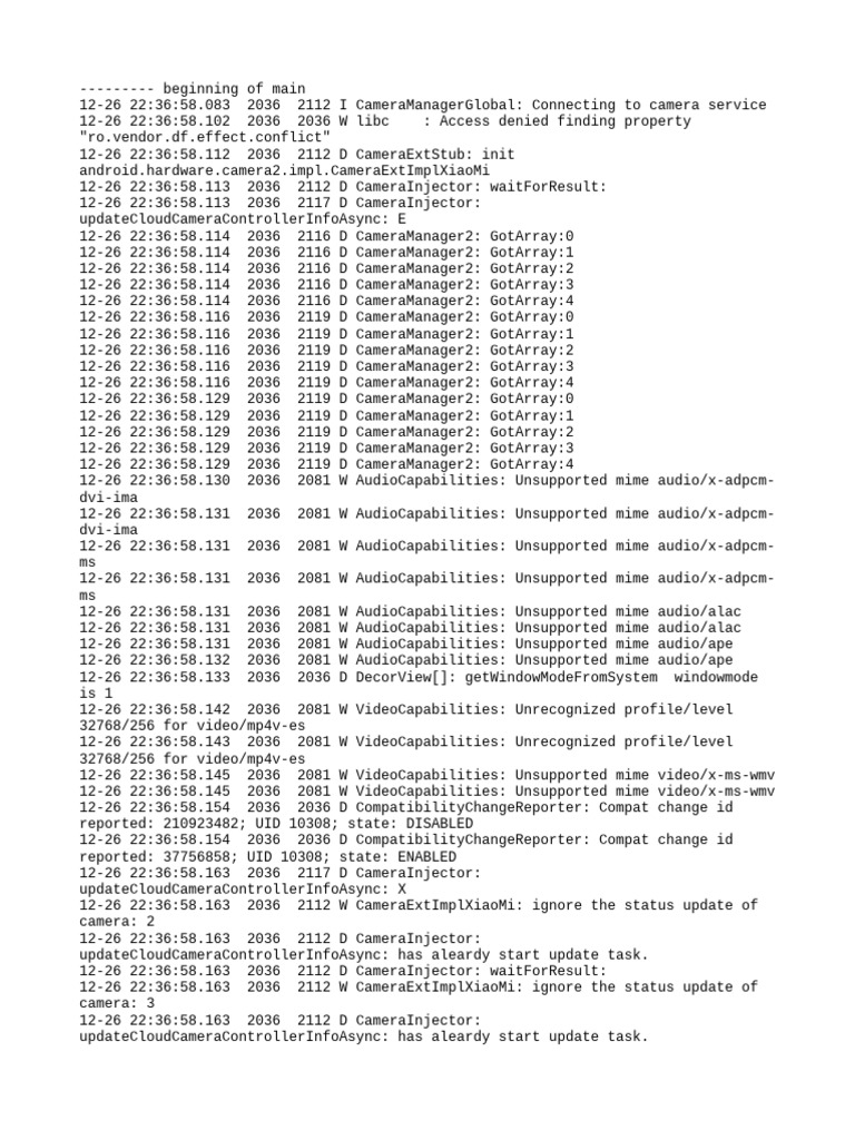 Camera and Audio Log Analysis | PDF | Computer Programming | Software