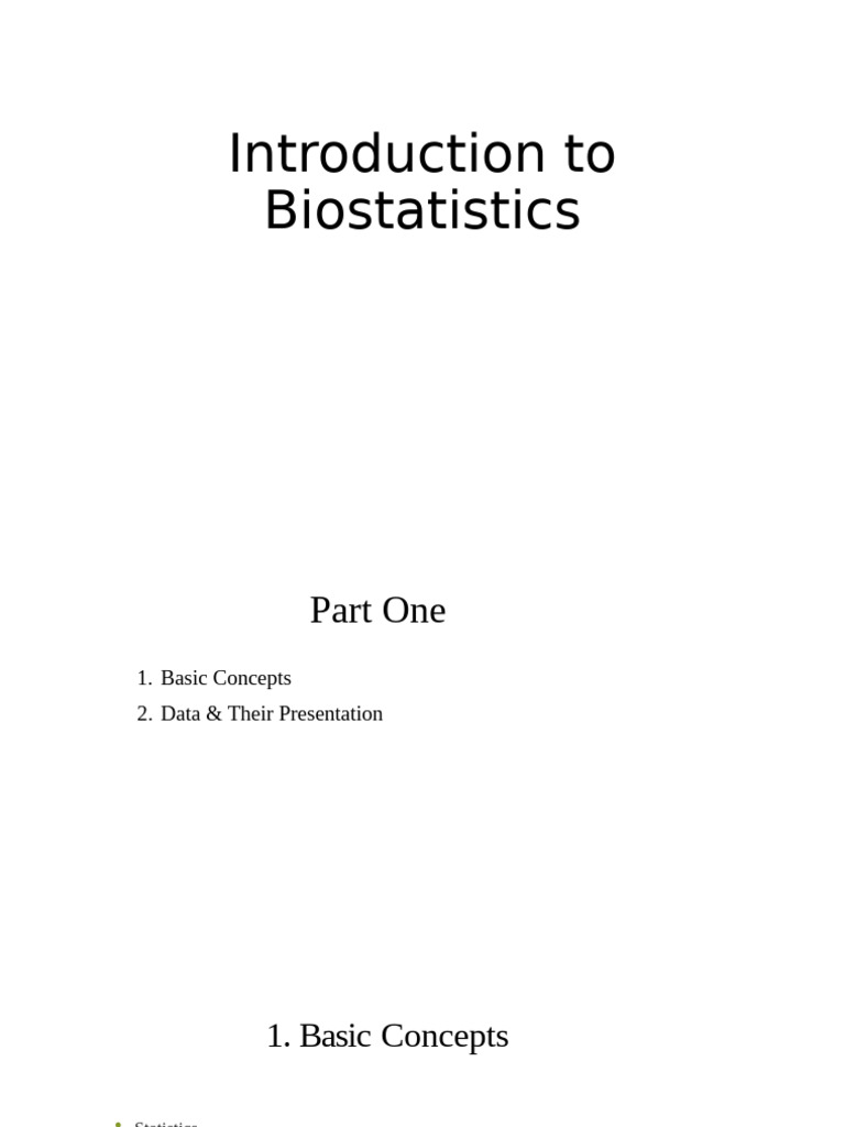 Introduction To Biostatistics | PDF | Statistics | Sampling (Statistics)