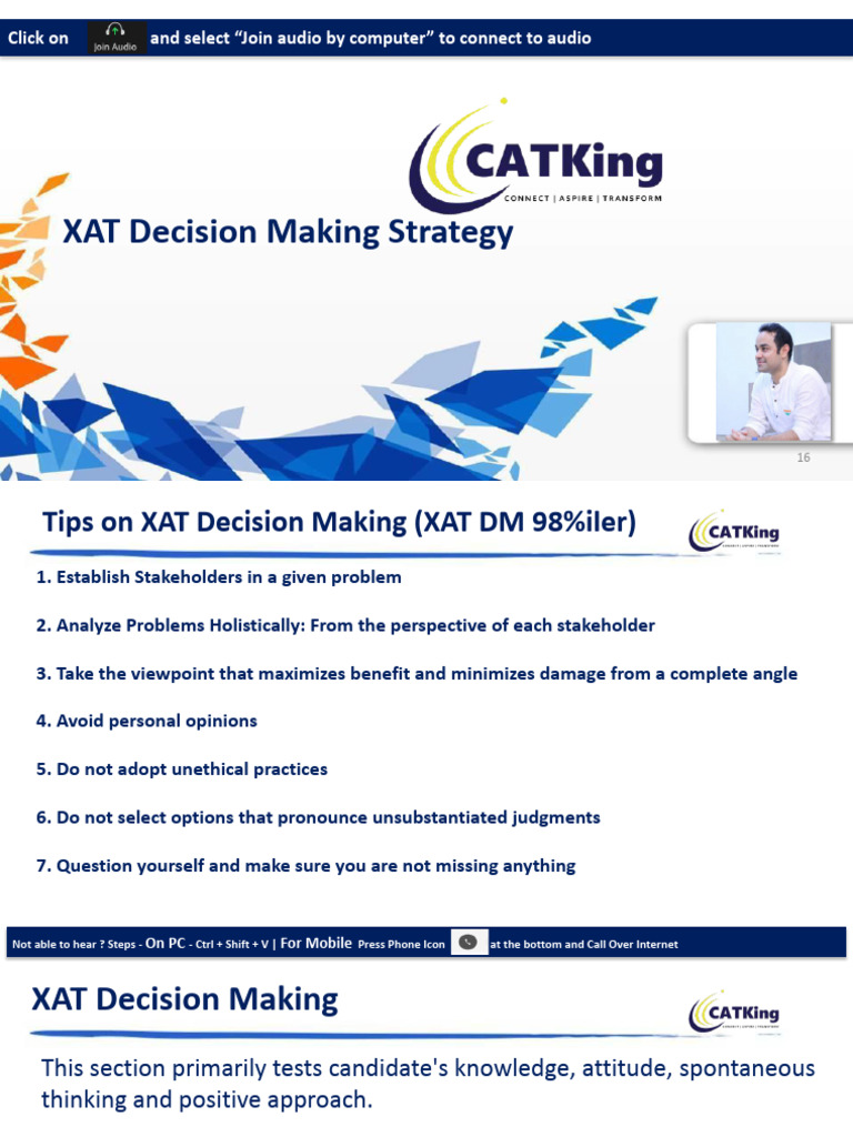 XAT Decision Making Strategies Explained | PDF | Cost Of Living | Famine