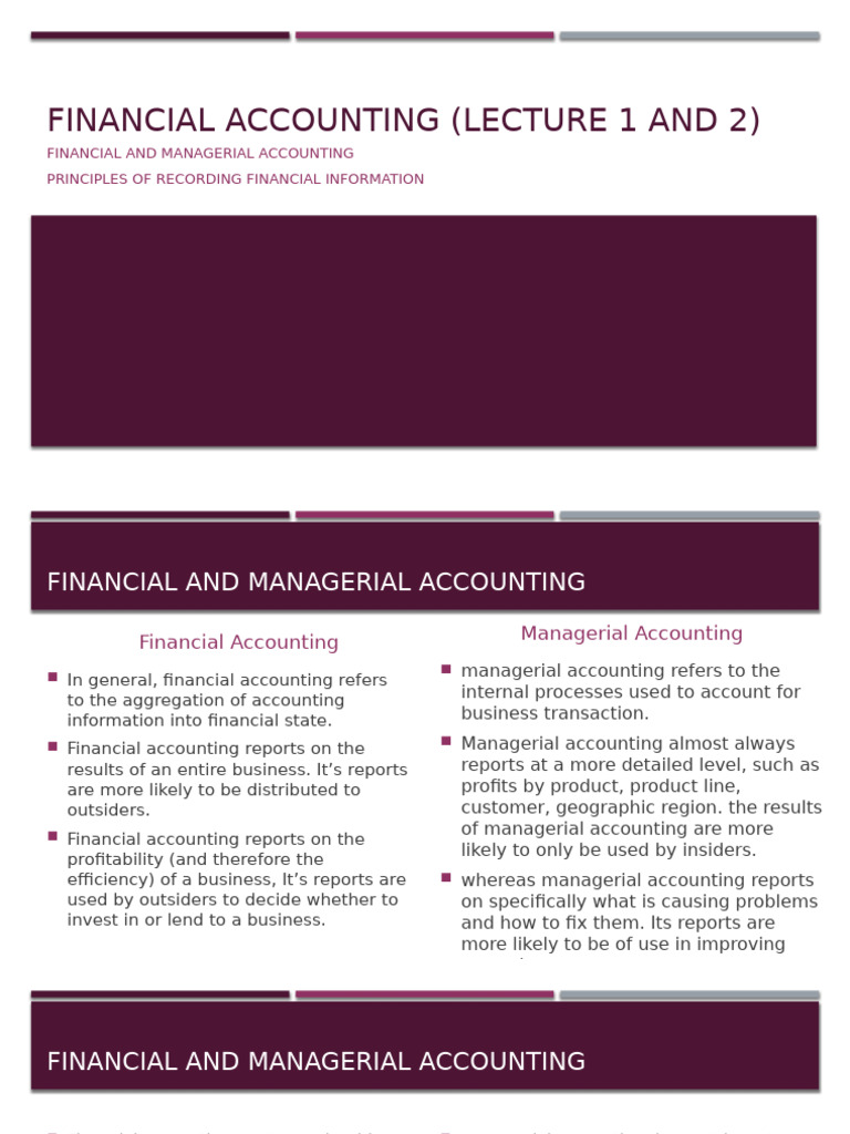 Financial vs Managerial Accounting Basics | PDF | Financial Accounting ...