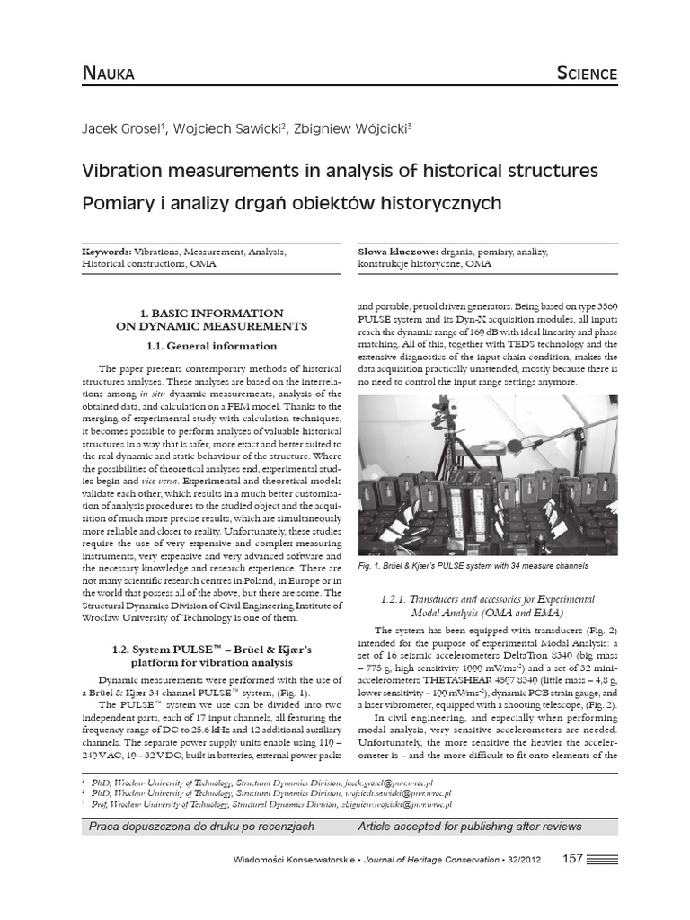Vibration Measurements in Analysis | PDF | Mechanical Engineering ...