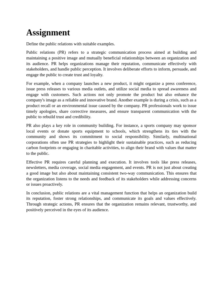 Public Relation | PDF
