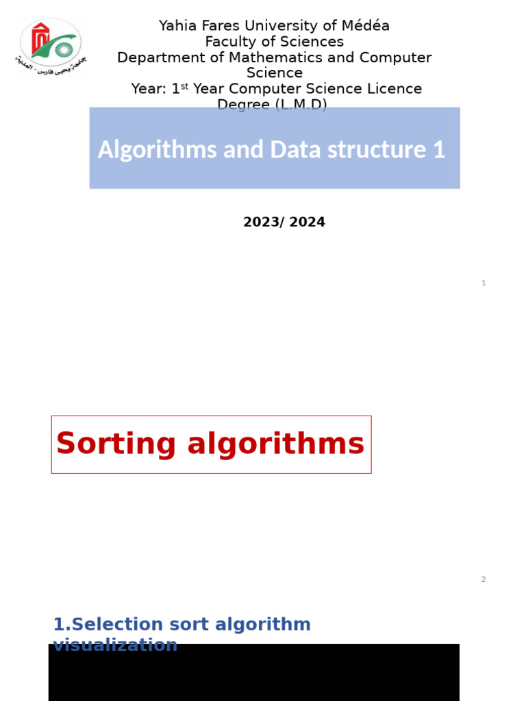 Sorting Algorithms Visualization | PDF