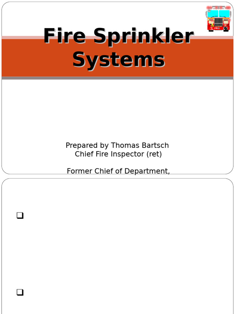 Fire Sprinkler Systems Overview Guide | PDF | Fire Sprinkler System ...