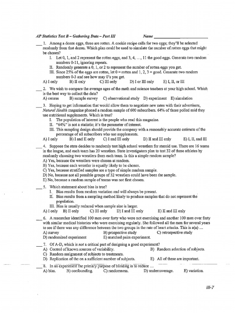 Unit 3 - Practice Test B-1 | PDF
