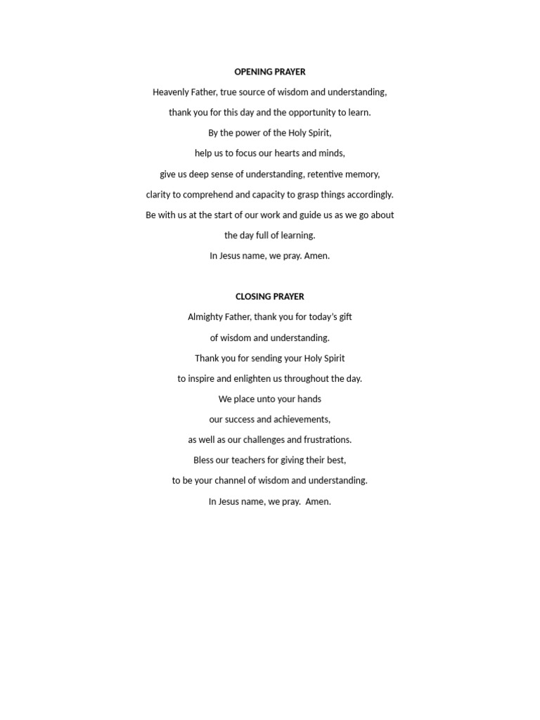 Prayer for Learning and Guidance | PDF